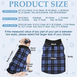Weewooday 4 Pieces Winter Fabric Dog Sweaters with Leash Ring Soft Fleece Vest Pullover Pet Jacket Warm Dog Clothes Coats for Pet Puppy Cats Chihuahua(M(Neck:11.8-12.6” Chest:16.5-18.5”))