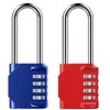 Combination Padlock Heavy Duty Lock - BeskooHome[2Pack] 2.5inch Long Shackle