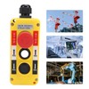 Hoist Button Control, Emergency Stop, Up Down Crane Pendant Switch,