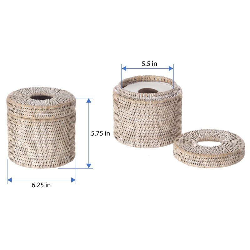 KOUBOO La Jolla Toilet Paper Roll Cover | Wicker Bathroom