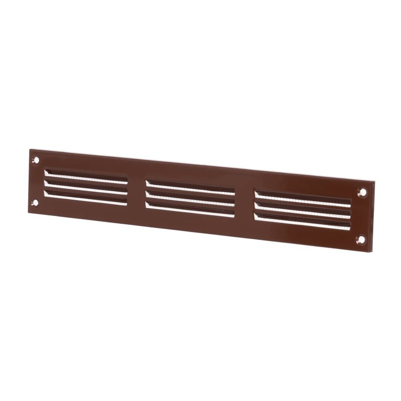 300mm x 50mm Brown Metal Air Vent Grille