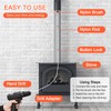 Chimney Sweep Brushes Replacement,Rotary Sweep DIY Set With Aluminum Chimney