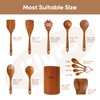 KLYRO Wooden Spoons for Cooking, Nonstick Kitchen Utensils Set with