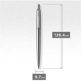Parker Jotter Stainless Steel C.C. Ballpoint Pen, Medium Thickness, Silver