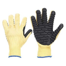 Anti-Vibration Gloves, XL, Black/Yellow, PR