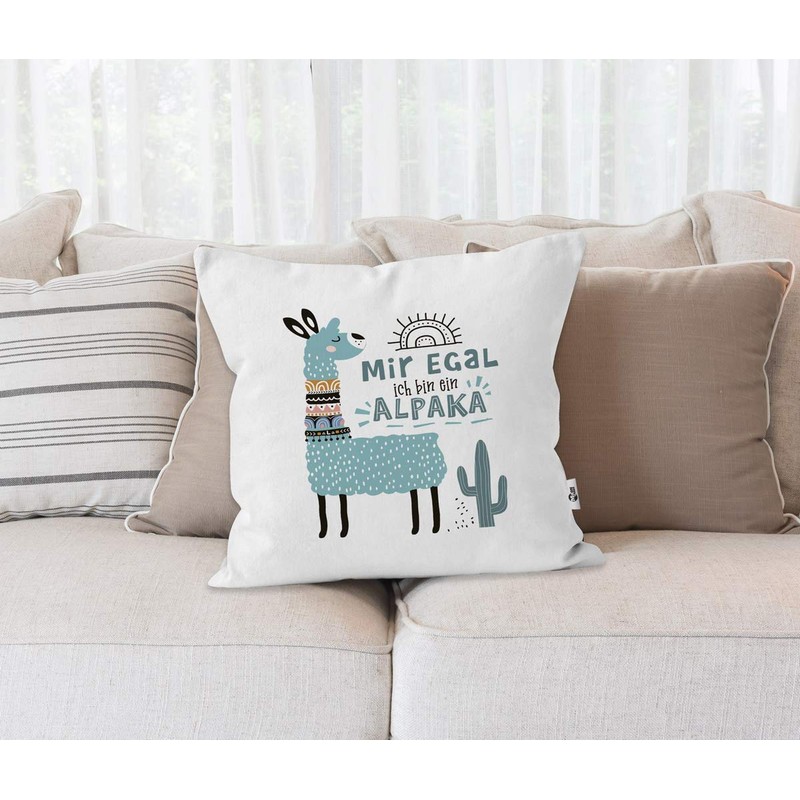 SpecialMe® Cushion Cover Mir egal ich Bin Ein Alpaca –