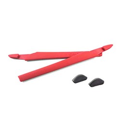Caulo Replacement Ear Socks Sleeves + Nose Pads Compatible with Oakley Crosslink OX8027 OX8029 OX8030 OX8031 Glass Frames (Red - 1 Set)