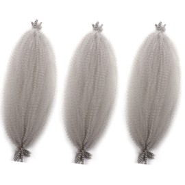 Marley Twist Braiding Hair Gray 16 Inch Marley Hair Braiding Hair for Spring Twist Hair Soft Locs Passion Twist Hair Butterfly Locs Faux Locs Crochet Hair for Women Cuban Twist Hair Afro Kinky Twist