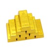 TOYANDONA Replica Gold Bar Plastic Fake Golden Brick Gold Bar