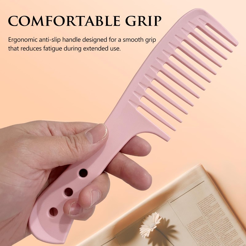 Set of 2 Professional Styling Combs – Versatile Pink and
