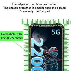 Tzstz For OUKITEL WP35 / OUKITEL WP33 PRO 6.6 Inch Tempered Glass Screen Protector Film 9H Hardness Anti-Scratch HD Screen Protector Pack of 2