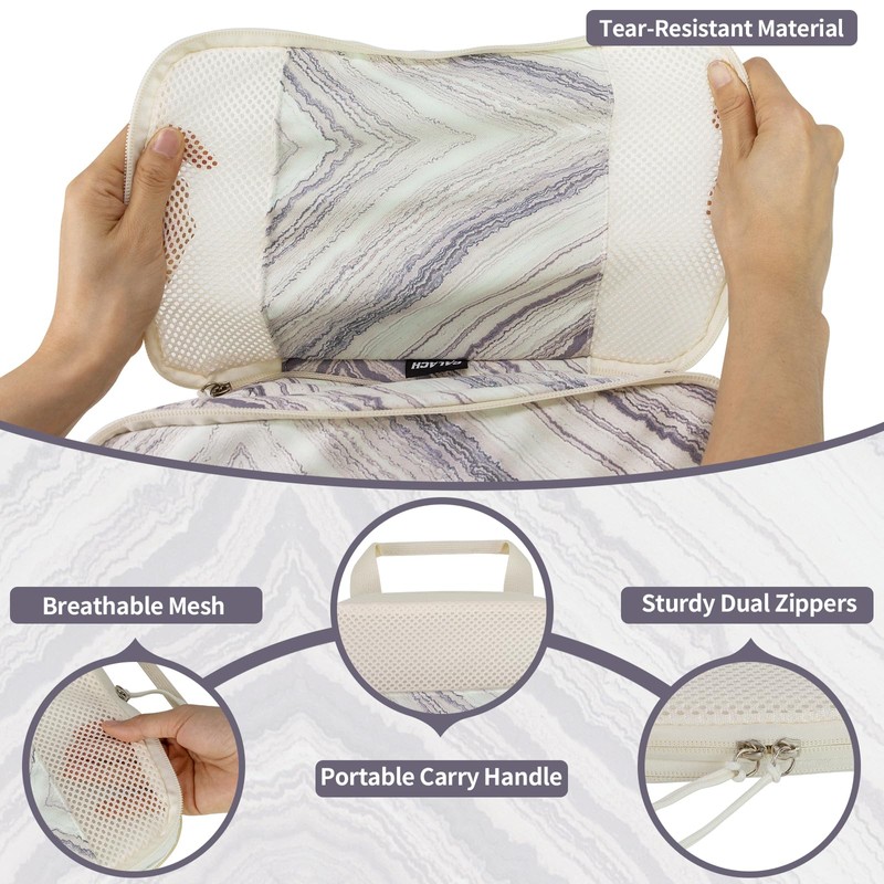 Extra Large Compression Packing Cubes for Carry On, 4 Set