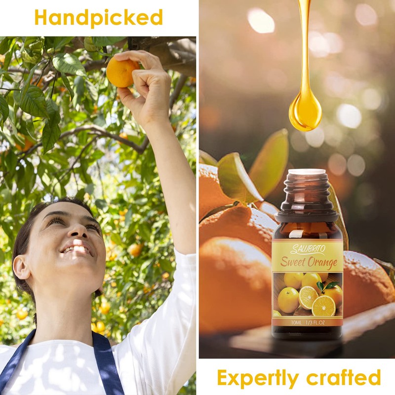 Salubrito Citrus Essential Oils Set for Diffuser, Fragrance Oil |