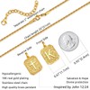 ASUWISH Gold Initial Necklaces for Men and Women, 18K Gold