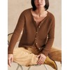 Lviefent Women Knit Cardigans Lightweight Casual Crew Neck Button Down