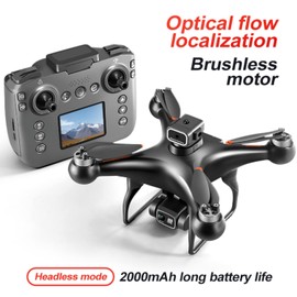 RC Kids Drone with Screen Display Remote Control, 1080P Dual Camera, Speed Adjustment, Altitude Hold, One-Key Takeoff, 3D Flips, 2 Batteries, Hovering, Brushless Motor, APP Control, LED Lights, Propeller Guard, for Boys Girls 8-12 and Adult Beginners FPV