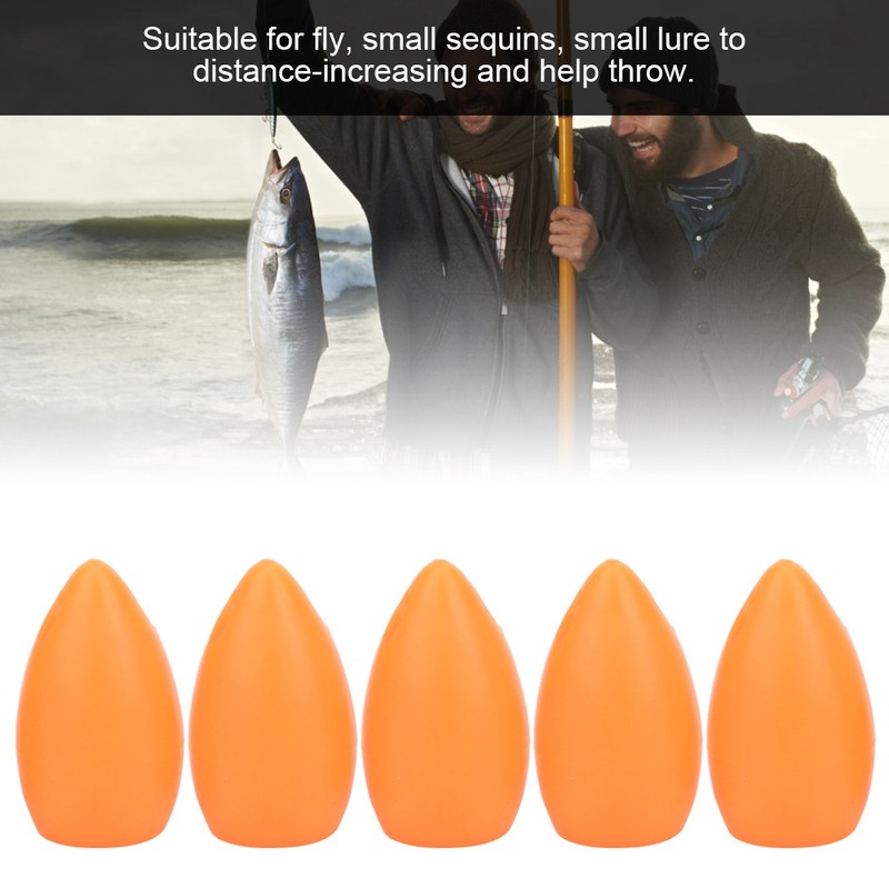 50Pcs Orange Floating Water Long Shot Assist Device Fly Hook
