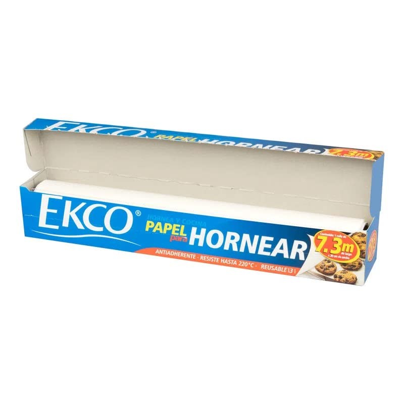 Ekco 43889 Papel para Hornear y Cocinar con Antiadherente, 7.3