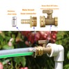 Garden Solid brass Hose Repair Connector with Clamps,Fit for Garden