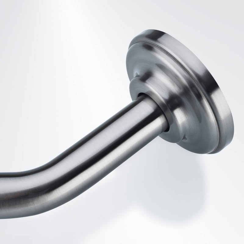 8 Inch S-Shape Curved Shower Arm with Flange Stainless Steel