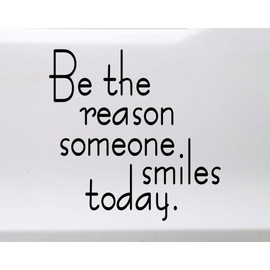 Minglewood Trading Bright Pink - Be The Reason Someone Smiles Today Vinyl Decal - Die Cut Sticker - 17.5w x 17.5h inches