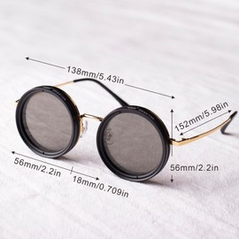 Unisex Fashion Eyewear Cyberpunk-style adjustable dimming glasses with stepless rotation adjustment, ND2-ND400 filter, and aluminum alloy frame.