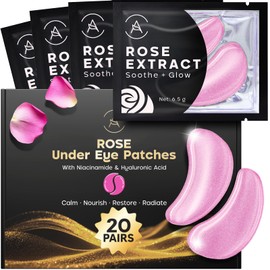 Under Eye Patches, Collagen Masks for Puffy Eyes, Dark Circles, 20 Pairs