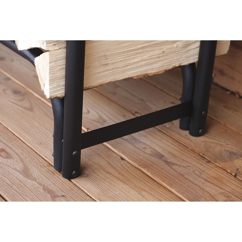 ShelterLogic 4' Adjustable Heavy Duty Outdoor Firewood Rack with Steel