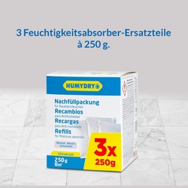 HUMYDRY - Moisture Absorber Refill Pack, 3 x 250 g