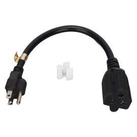 Nema 5‑15P to 5‑20R Adapter 14AWG Heavy Duty 15 Amp Power Extension Cord for Computer   0.32m/1.0ft