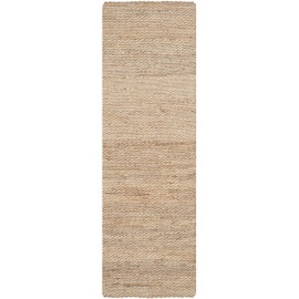 SAFAVIEH Natural Fiber Collection Runner Rug - 2'6" x 8', Natural, Handmade Jute, Ideal for High Traffic Areas in Living Room, Bedroom (NF459A)