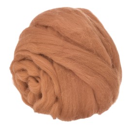 METALLIXITY Felting Wool Bulk (240g/8.5oz), Natural Wool Needle Felting Wool - for Weaving, Handcrafts, and DIY Creations, Light Brown