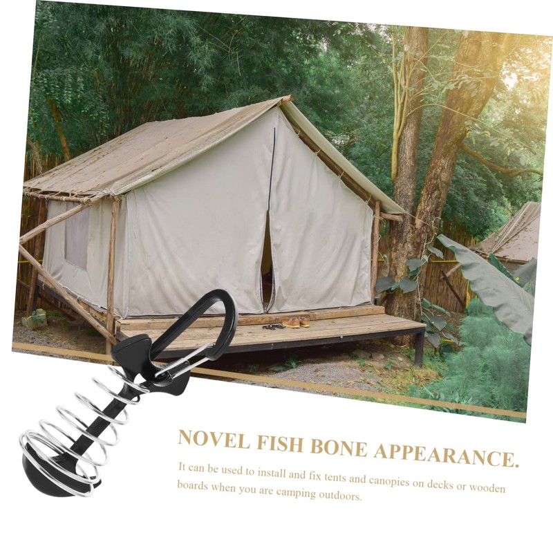 Outanaya 6 Sets Camping Ground Nails Fish Bone Shape Tent