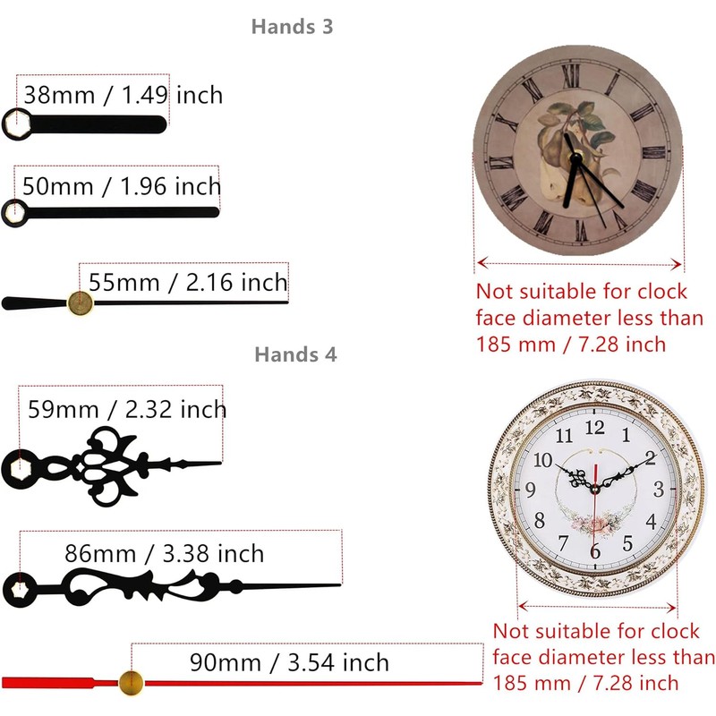 TIKROUND Youngtown 12888 Movement for Clock Repair Replacement 13.5mm (17/32