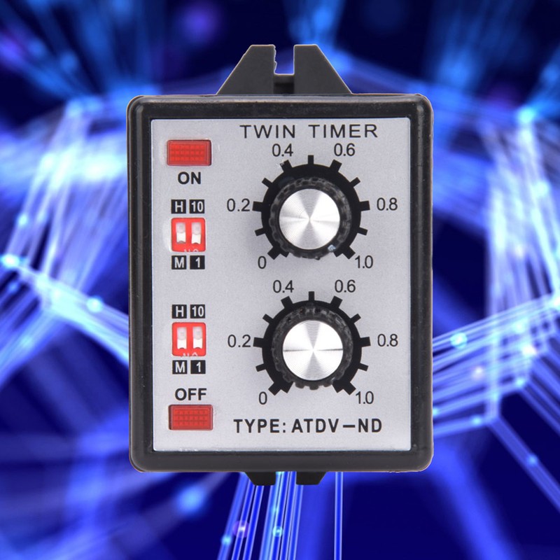 Knob Control Time Switch Relay Multi-Section On Off Twin Timer