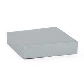 Paper Mart 200ea - 4 X 4 Silver Lux Fld-Up Gift Box Lid Width 4"