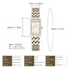 GAOFAN HOUR Gold Watches for Women with Vintage Rectangular Case,White