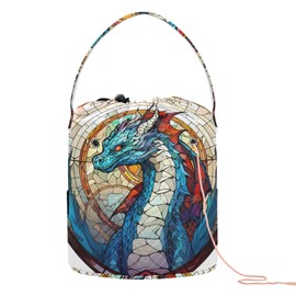 Yarn Storage Bag Small Crochet Bag Knitting Bag Organizer Dragon Yarn Bags for Crocheting Basket