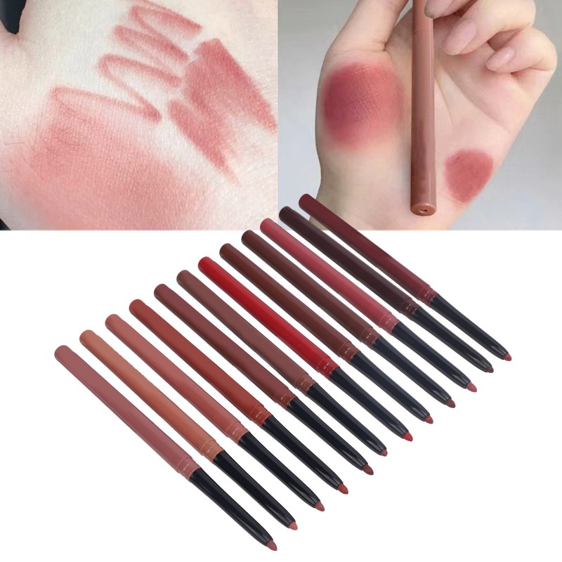 12pcs Lip Liner Set Matte Lip Liners Kit Waterproof Long