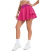 Oyamiki Tennis Skorts for Women Double Layer Ruffle Golf Skirt