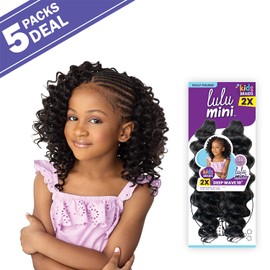Sensationnel Crochet Braids Lulu Mini Fully Folded 2X Deep Wave 10" (5-pack, 2)