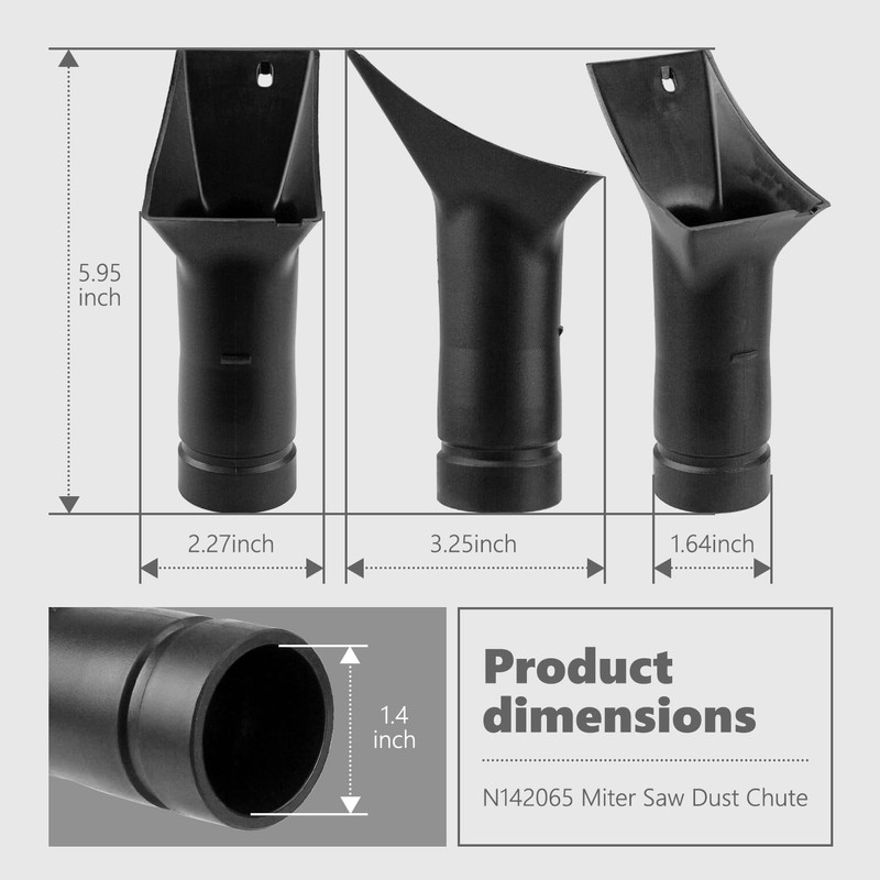 Eopzol Miter Saw Dust Chute N142065 Replacement for DeWalt Fits