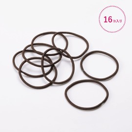 Kai HA3053 H/G Mini Hepring Ring, 16P (8P x 2), Extra Fine, Brown, Hair Elastic, Hair Arrangement, Half Up