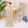 8 Pack Beige Cheesecloth Table Runner 120 Inch 10FT Spring