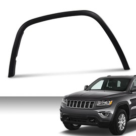 PIT66 Fender Flares Front Left Driver Side, Compatible with 2011 2012 2013 2014 2015 2016 2017 Jeep Grand Cherokee, Black Wheel Opening Molding Trim 1pc