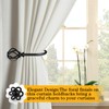 2 Pack Curtain Holdbacks, USFOOK Black Decorative Window Drapery Tiebacks