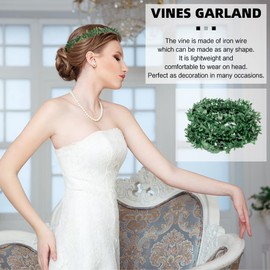 Artificial Ivy Garlands Green Leaves,for Home Garden Accessories Wedding Party Wall Decor,Green 7.5m
