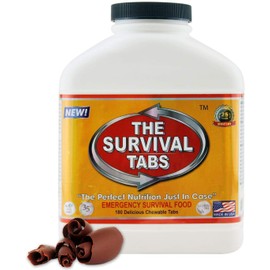 Walking Dead Zombie preperation Food 25 Year Shelf Life (2 Week Supply) (180 Tablets/Black Bottle/Chocolate)