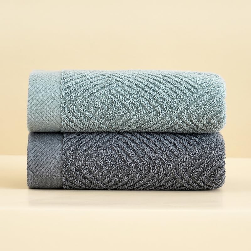 Cawtiuly Bathroom Hand Towels Set of 2, Super Soft 100%