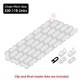 Caltric Drive Chain For Yamaha YZF-R1 2004-2008  Link 180 Pitch 530